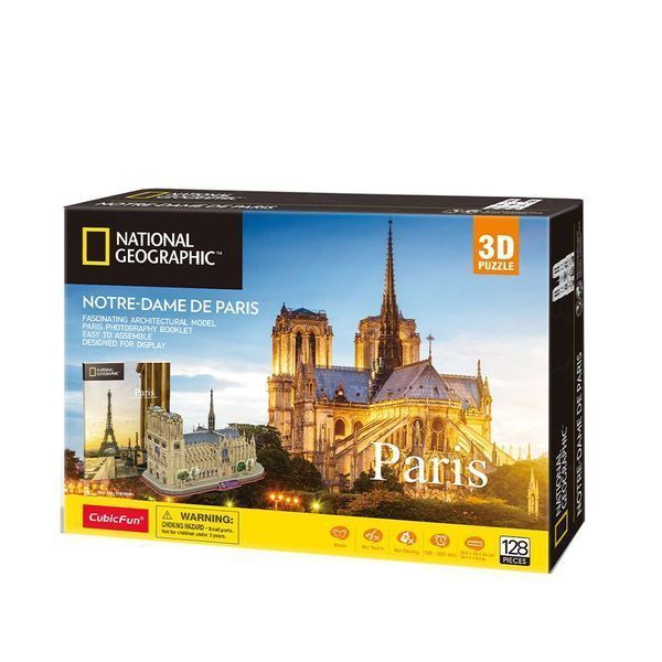3D пазл “Собор Парижской Богоматери”, 128 элементов