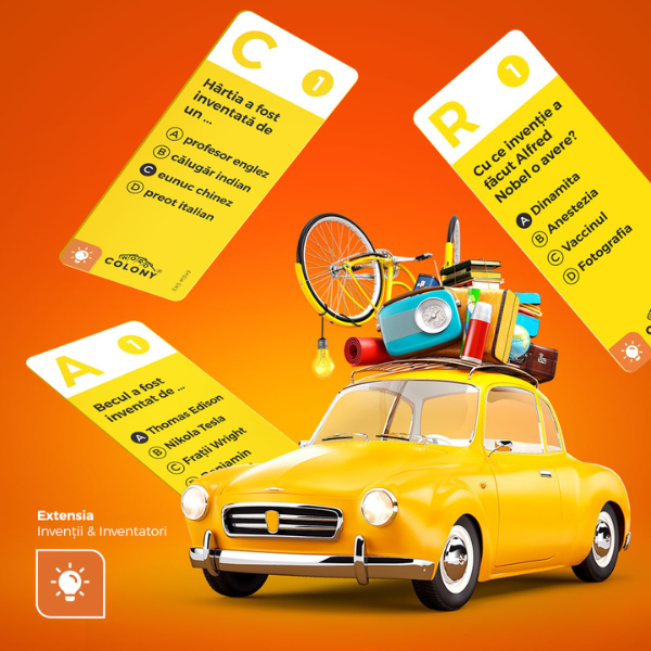 Настольная игра «Word Colony — Изобретения и изобретатели», рум.