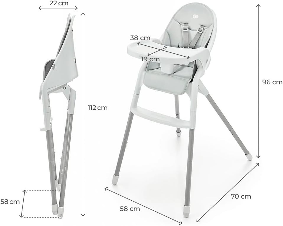 Стульчик для кормления Kinderkraft Dinnly 2in1 Light Grey (KHDINN00LGR0000)