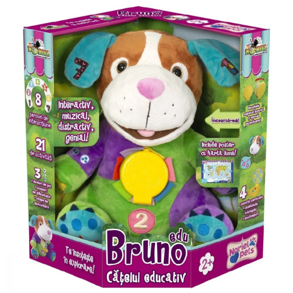 Интерактивная мягкая игрушка Noriel Pets Bruno Edu