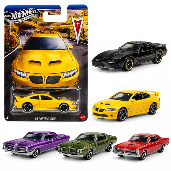 1:64 Hot Wheels Набор коллекционных машинок – Pontiac 100 лет, (асс.)