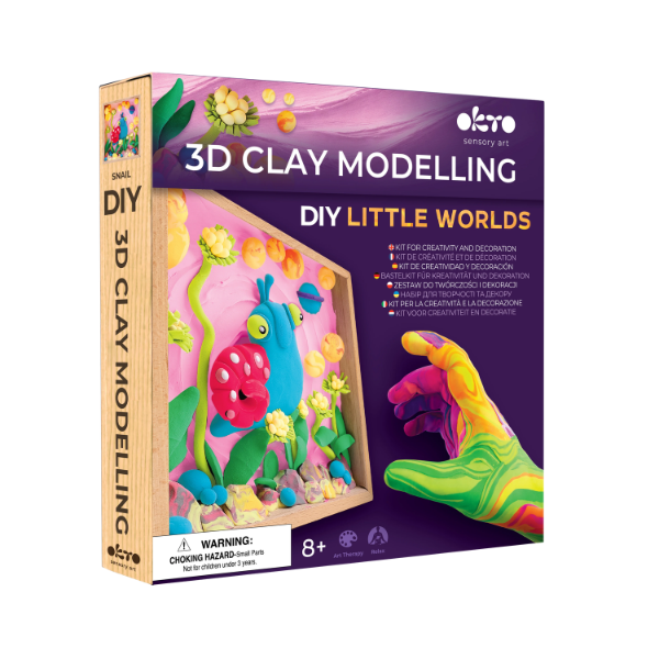 DIY Набор для творчества из воздушного пластилина Air Clay Маленькие миры «Улитка»