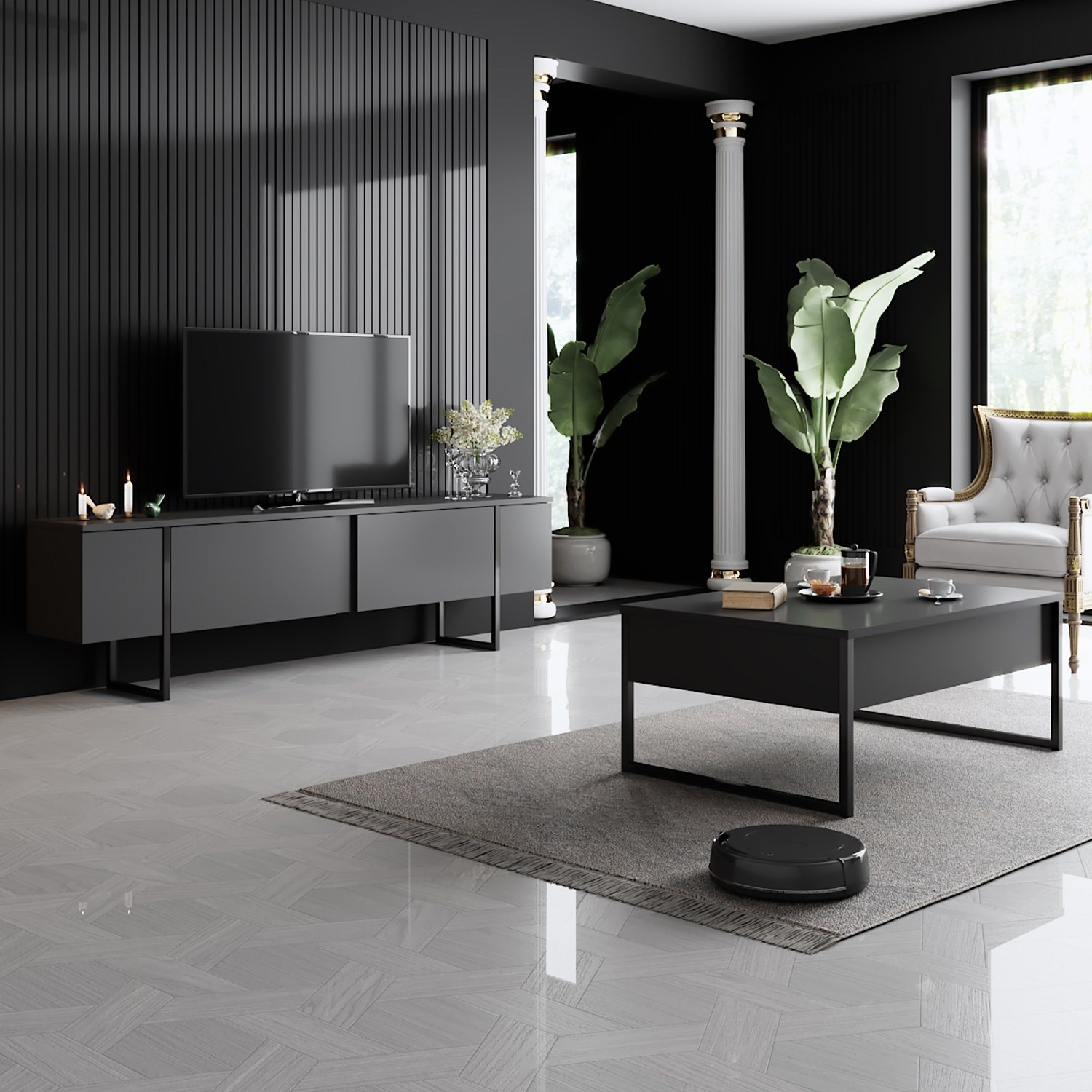 Журнальный столик Hanah Home Luxe Anthracite Black