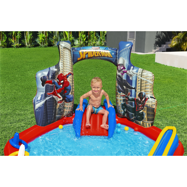 Bestway Надувной игровой центр «Человек паук», 211 x 206 x 127 см, 2+