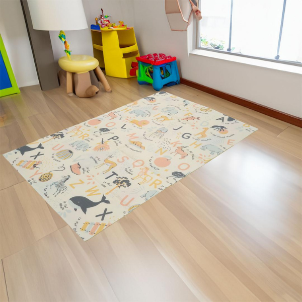 Двухсторонний игровой — развивающий коврик из пенопласта (алфавит), 180 x 120 x 1 см