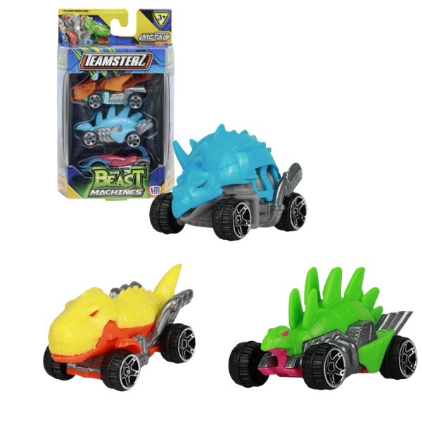 Набор из 3 машинок Teamsterz Beast Machines Die-Cast, в асс.
