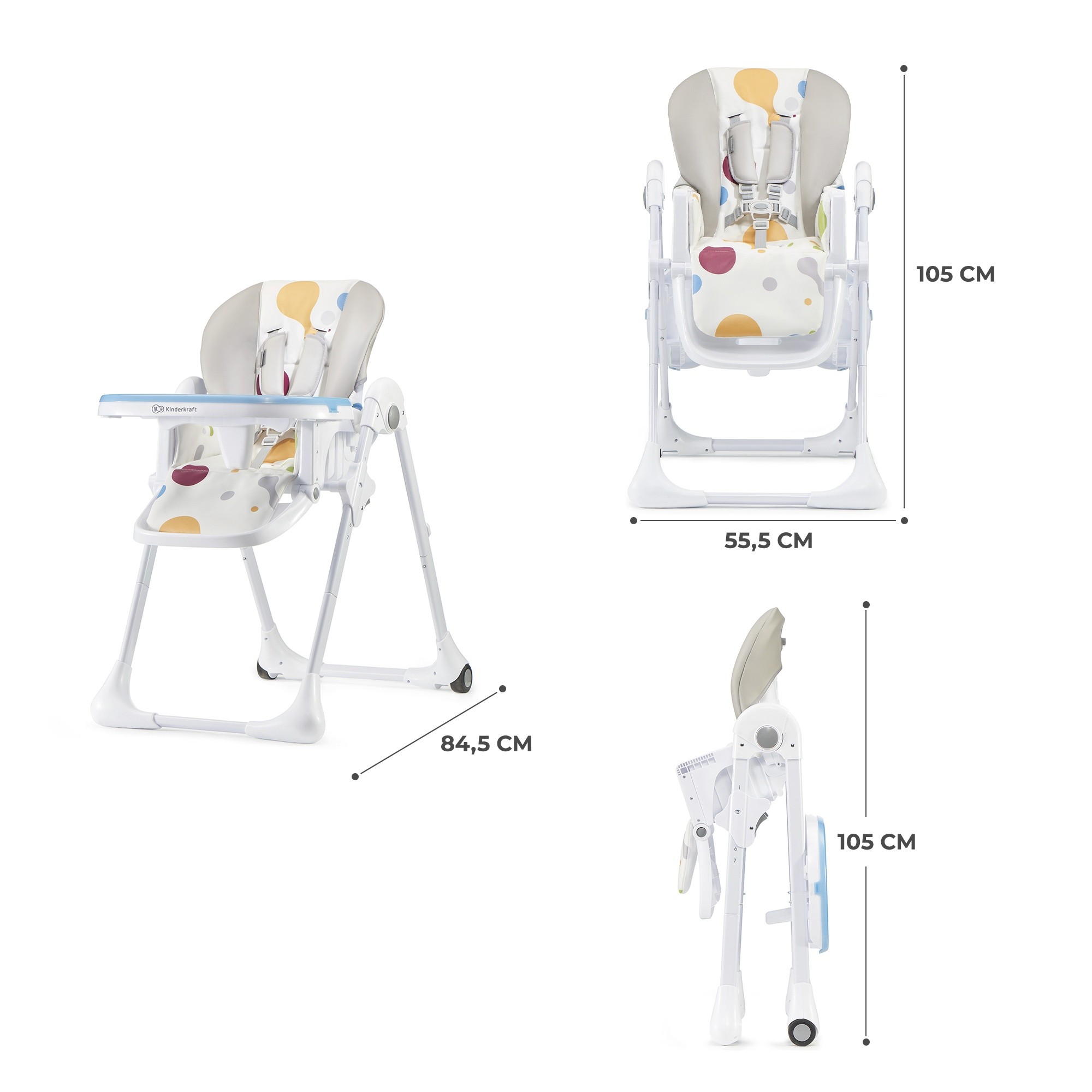 Стульчик для кормления Kinderkraft Yummy Multicolored (KKKYUMMMUL0000)