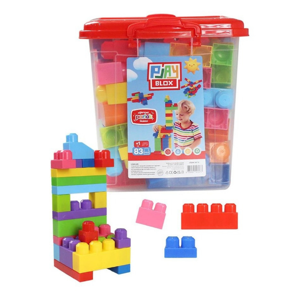 Конструктор Ведёрко с блестящими блоками «Play Blox», 83 элем.