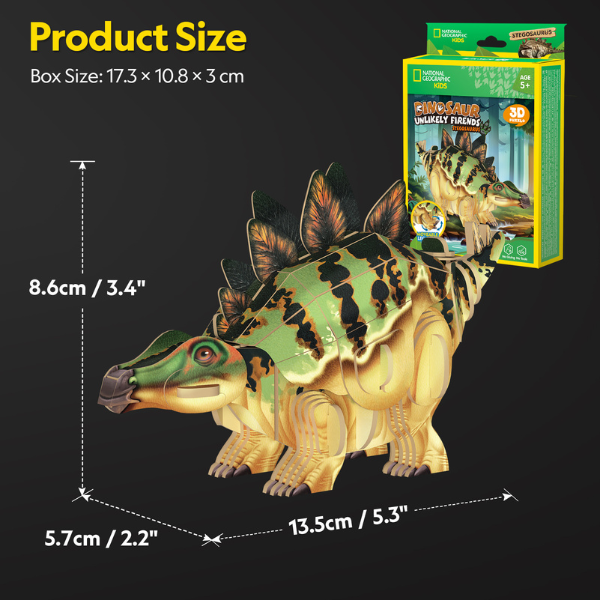 3D-пазл Stegosaurus – Оживи легендарного стегозавра, 51 элемент