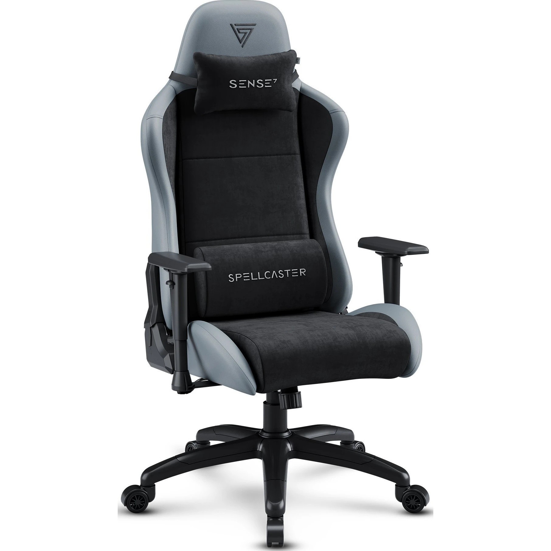 Геймерское кресло Sense7 Spellcaster FUKU XL PU Black and Gray