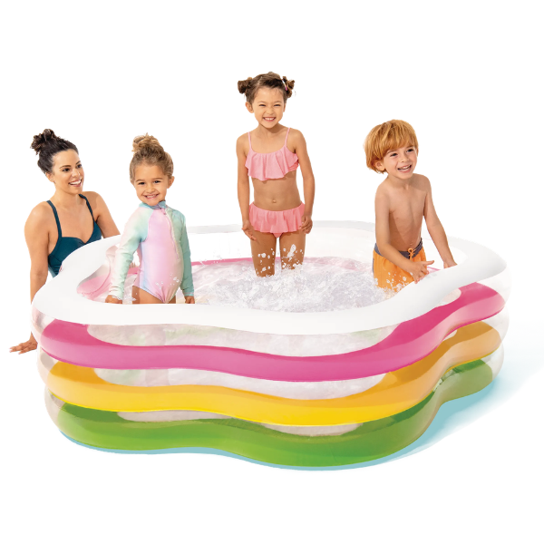 INTEX Детский надувной бассейн с надувным дном 185x180x53 см, 460 Л, 3+