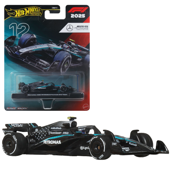 Коллекционная машинка Hot Wheels Premium «Mercedes-Benz: Kimi Antonelli #12», 1:64