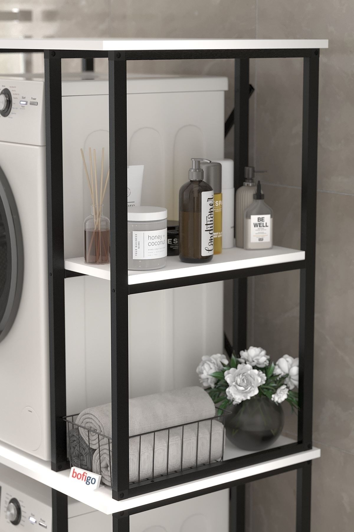 Стеллаж для стиральной машины Bofigo 12-38-01 White