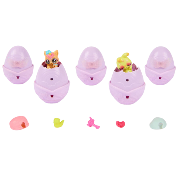 Радужный набор «Rainbow Splash» с мини-фигурками и аксессуарами, Hatchimals Alive