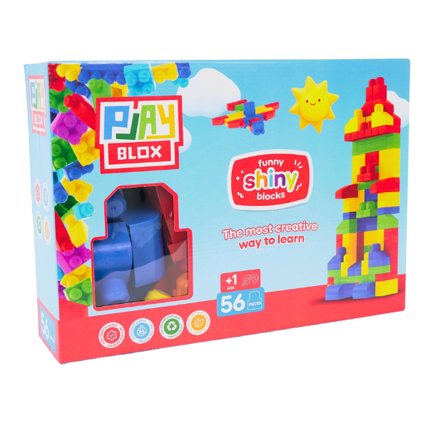 Конструктор с блестящими блоками «Play Blox», 56 элем.
