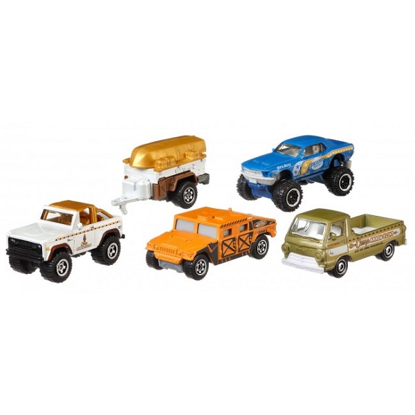 Hot Wheels Набор из 5-и базовых машинок Matchbox (аcс).