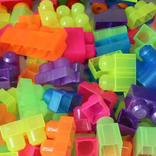 Конструктор Ведёрко с неоновыми блоками «Play Blox», 56 элем.