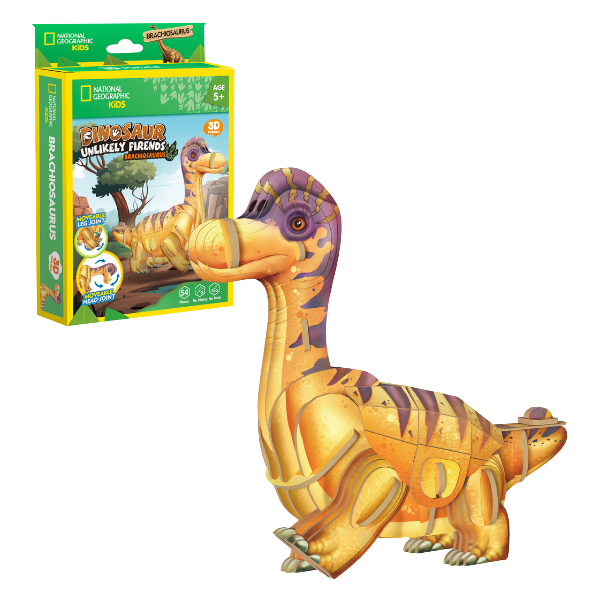3D-пазл Brachiosaurus – Создай своего собственного длинношеего гиганта, 54 элемента