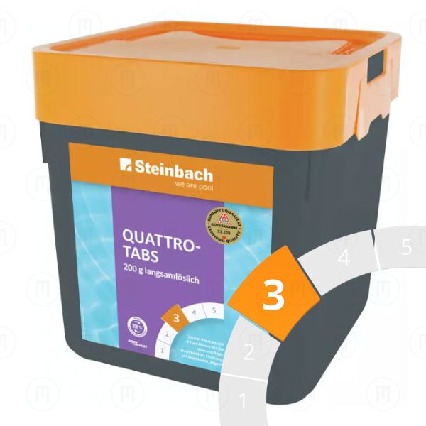Мульти-функциональные таблетки хлора «Quattro — tabs», 25 шт. х 200 г, 5 кг