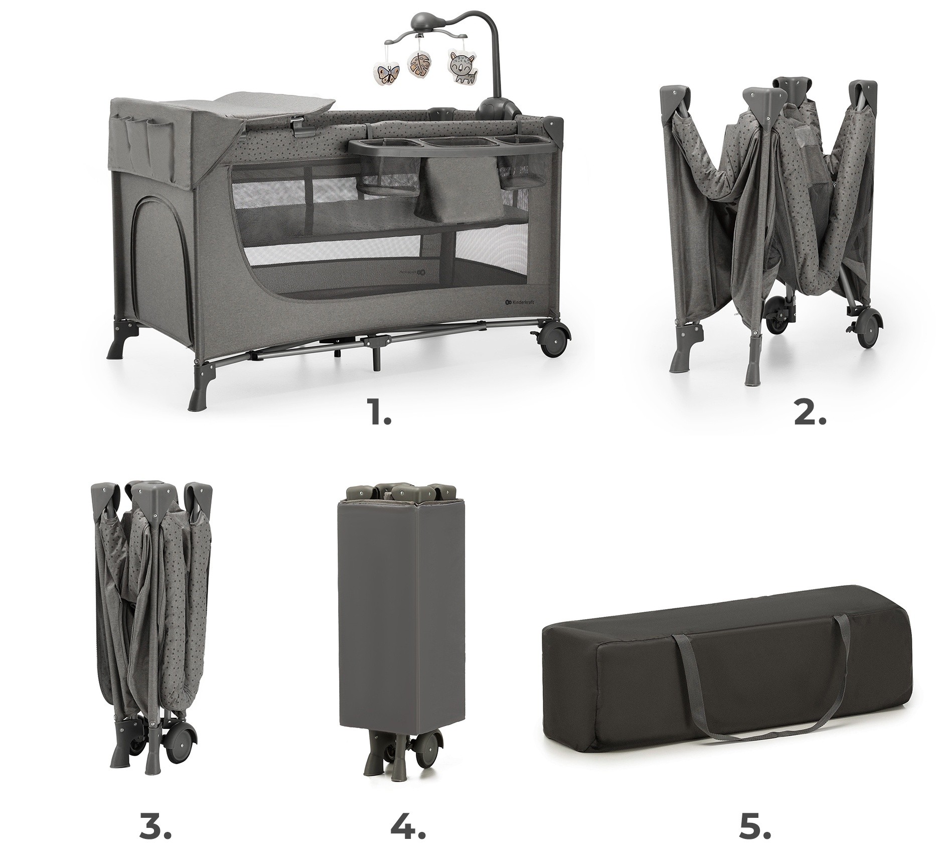 Манеж Kinderkraft Joy2 Dark Grey (KLJOY02DGR000AC)