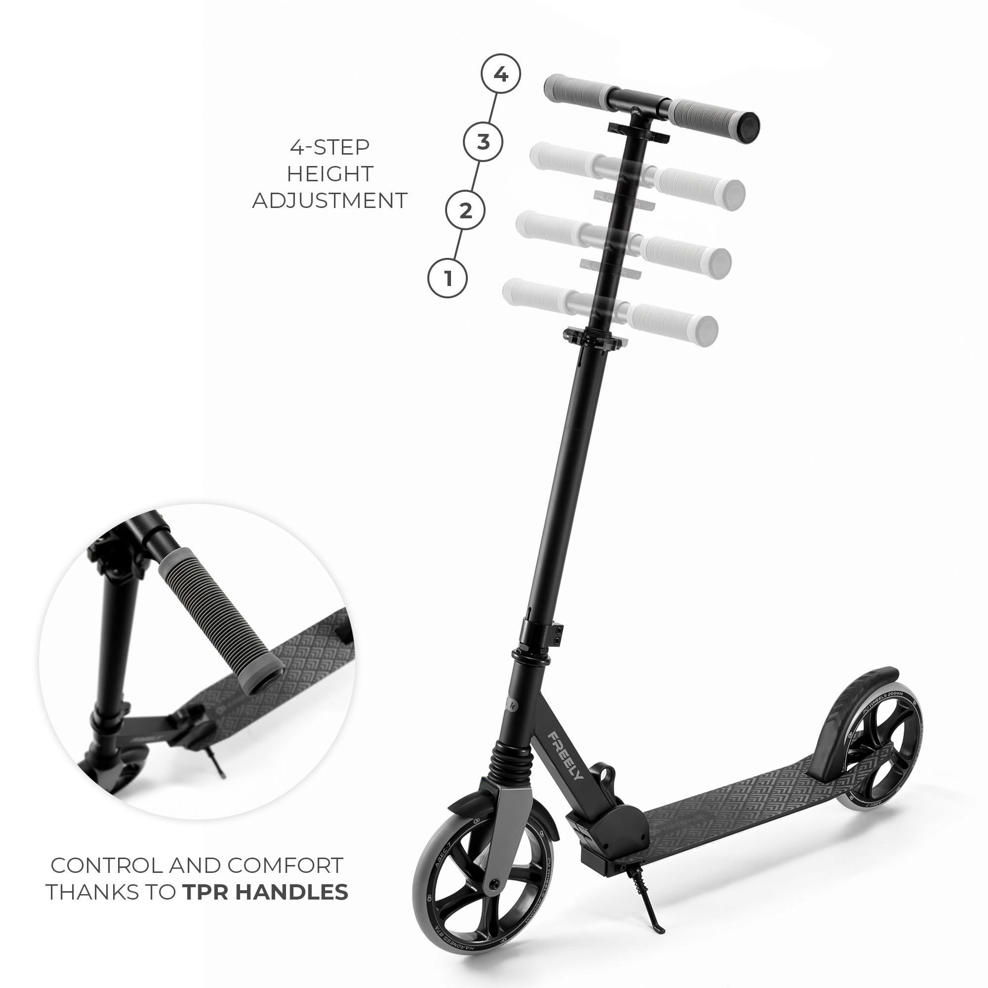 Самокат KinderKraft Freely Black (KRFREE00BLK0000)