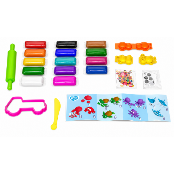 Набор теста для лепки Play dough, 16 цветов x 15 г.