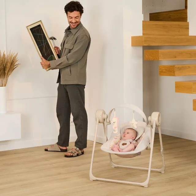Электрические качели Kinderkraft Swingee Beige (KBSWIN00BEG0000)