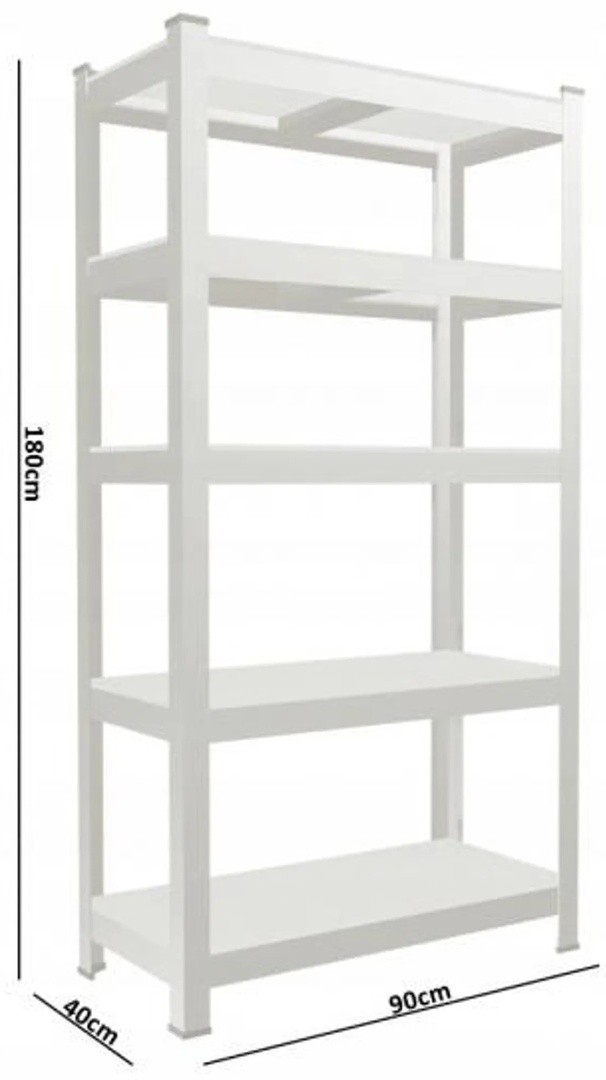 Стеллаж складской GardenLine GWI7392 180x90x40cm Black