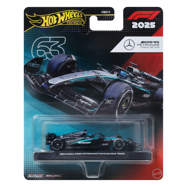 Hot Wheels 1:64 Коллекционная машинка «Formula 1: Mercedes-benz #63»