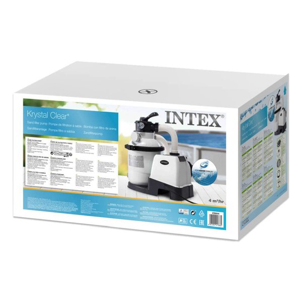 INTEX Песочный фильтр-насос “Krystal Clear SX1500”, резервуар для песка 12кг, производительность 5700 л/час