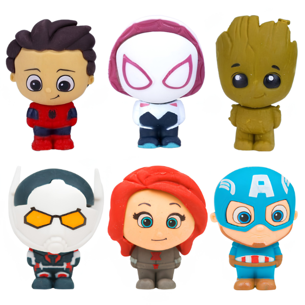 3D ластик из серии «Marvel», 6 моделей