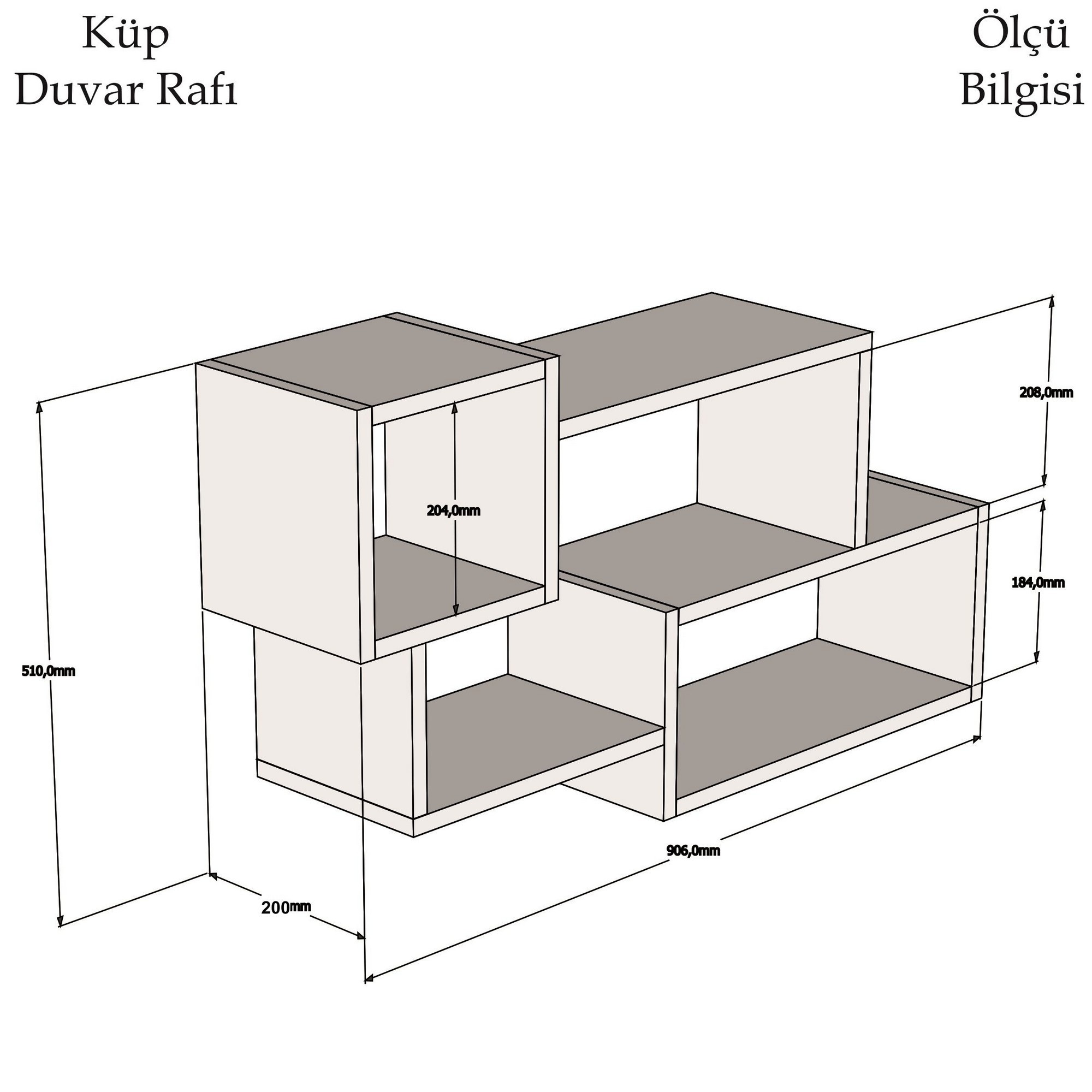 Настенная полка Hanah Home Afro White Anhtracite