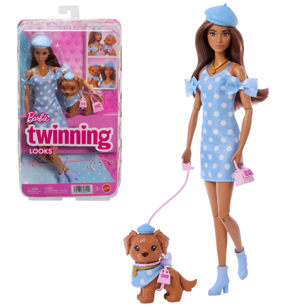 Кукла Barbie «Парные образы», брюнетка с собачкой