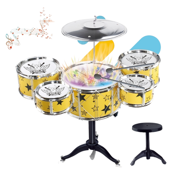 #01 Детская барабанная установка Jazz Drums со стульчиком, 58 см