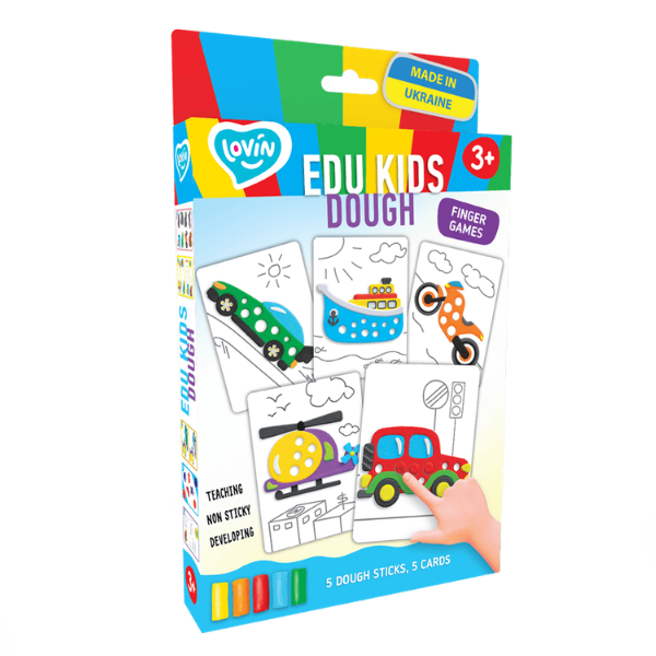 Развивающий набор с тестом для лепки Play dough «Транспорт», 5 цветов х 10 г.