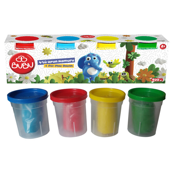 Тесто для лепки PLAY DOUGH в баночках, 4 х 125 г