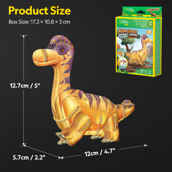 3D-пазл Brachiosaurus – Создай своего собственного длинношеего гиганта, 54 элемента