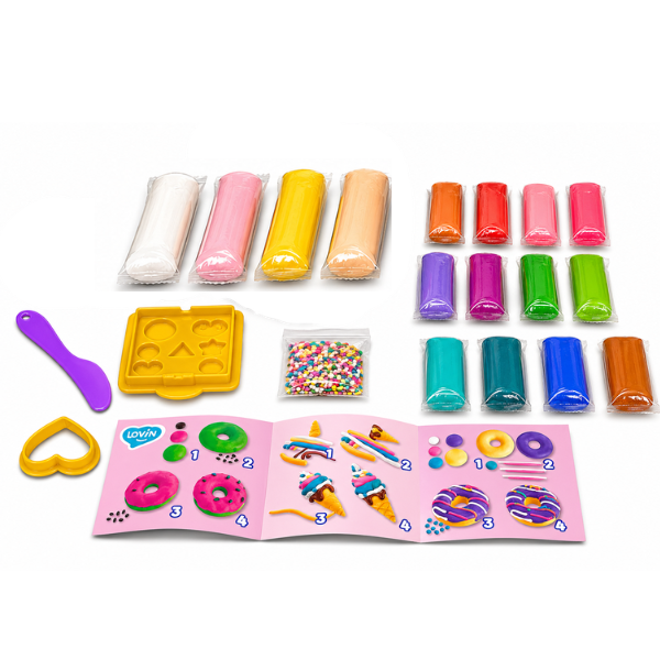 Набор теста для лепки Play dough «Сердечко», 16 цветов х 15г.