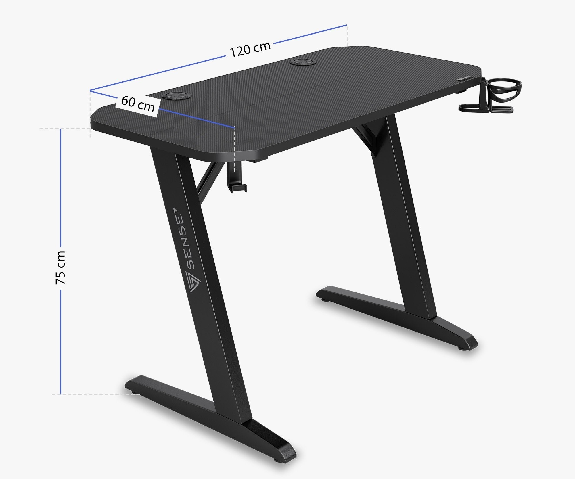 Геймерский стол Sense7 Nomad Basic 120x60cm