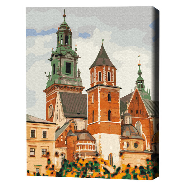 Картина по номерам 40*50 см (в упаковке) — Вавельский замок в Кракове