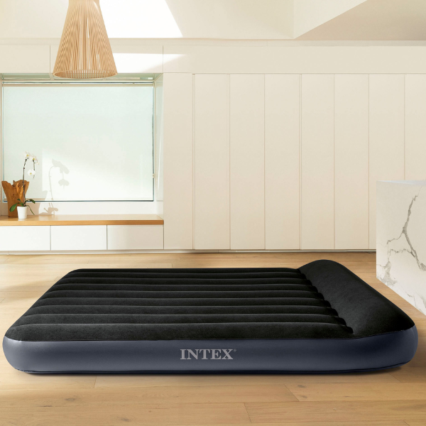 INTEX Надувной матрас “Velur Classic” 137x191x25 см с подголовником, до 272 кг