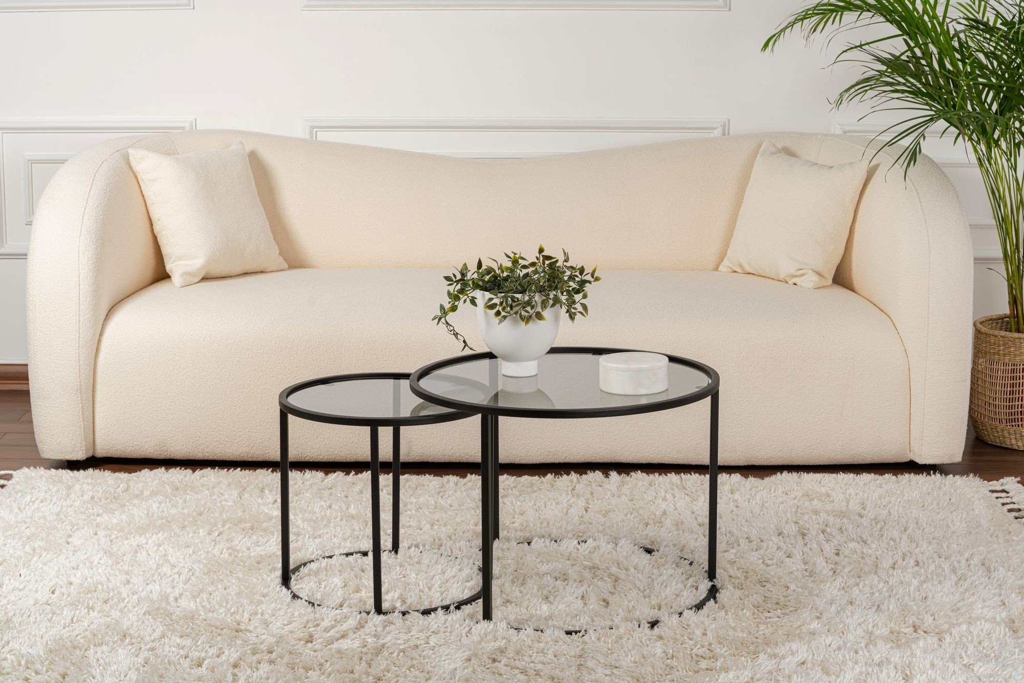 Набор журнальных столиков Hanah Home Aurum 60 42 Black/Grey