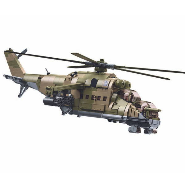 Конструктор “Боевой самолет MI-24S”, масштаб 1:35, 893 элем.
