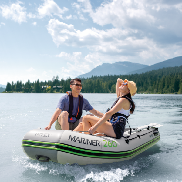 INTEX Надувная лодка «Mariner 260» с веслами, насосом и сумкой, 264x155x61 см, до 400 кг