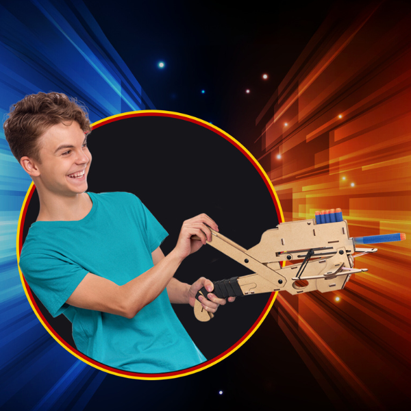 STEM Series 3D пазл «Арбалет для стрельбы дротиками» — изучаем принципы работы арбалета