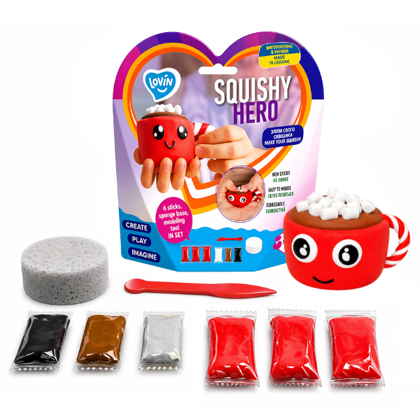 Набор воздушного пластилина Air clay «Squishy: Какао», 6шт. х 5г.