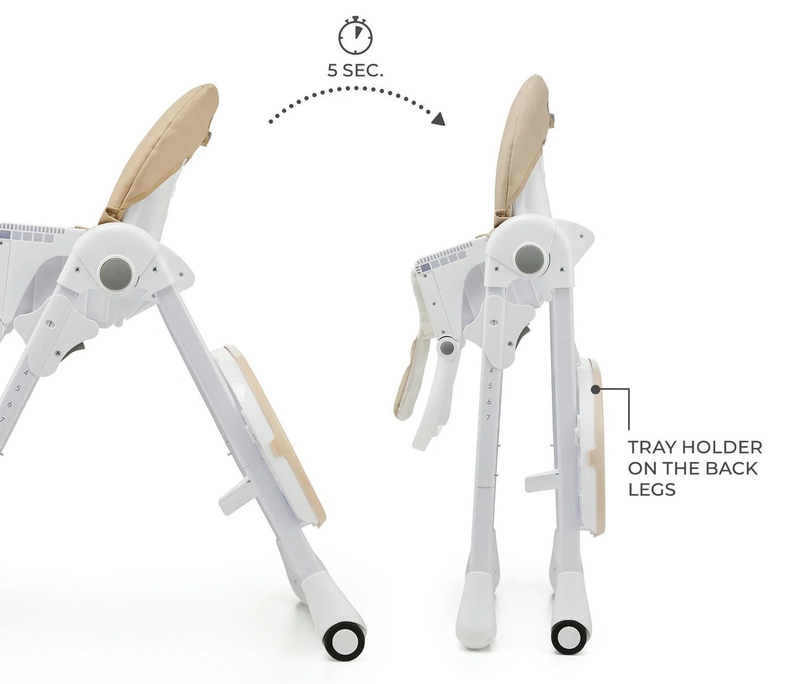 Стульчик для кормления Kinderkraft Tummie Beige (KHTUMM00BEG0000)