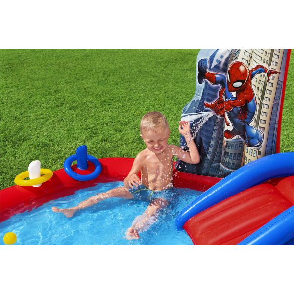 Bestway Надувной игровой центр «Человек паук», 211 x 206 x 127 см, 2+