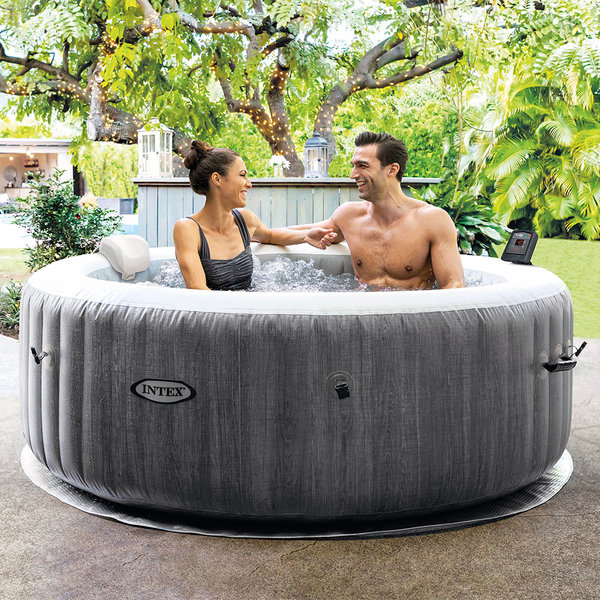 INTEX Надувной СПА джакузи «Greywood Deluxe» 196х71см, 795Л, 4-х местный