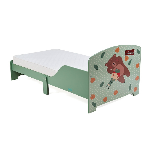 Кровать Junior с боковыми защитами Green Forest, U-Grow
